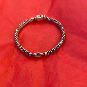 LAGOS Silver Intricate Beaded Bracelet